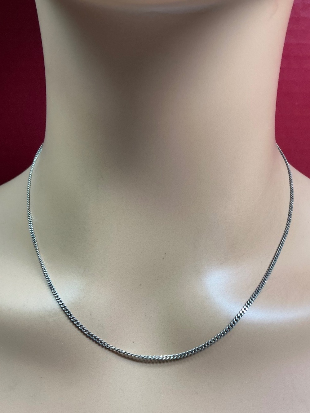 Sterling Signed Cuban Style Links 🔗 Chain / Necklace. 18 inches long